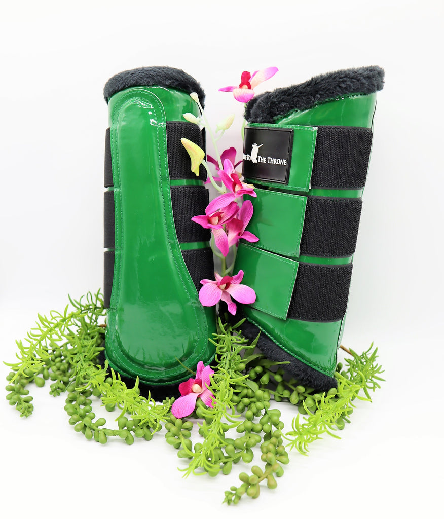 Green 2024 horse boots